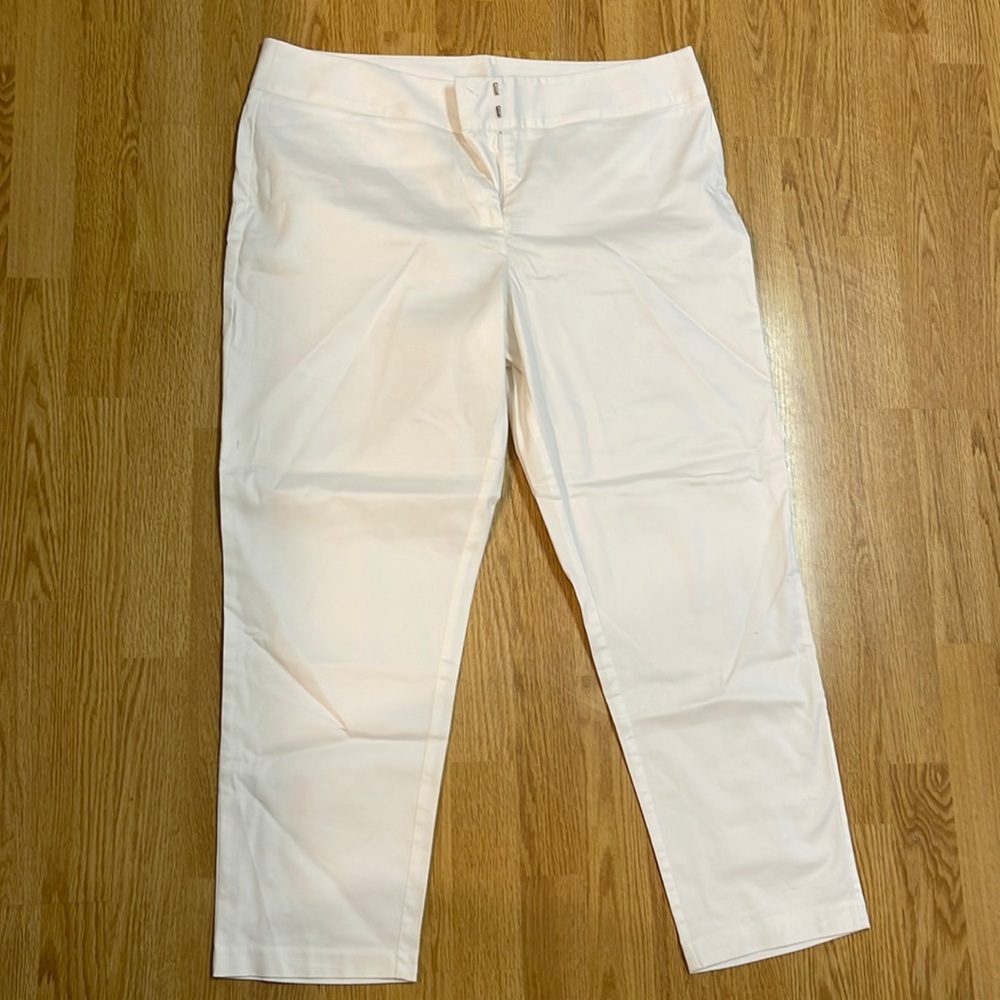 Cato White Dress Ankle Pants